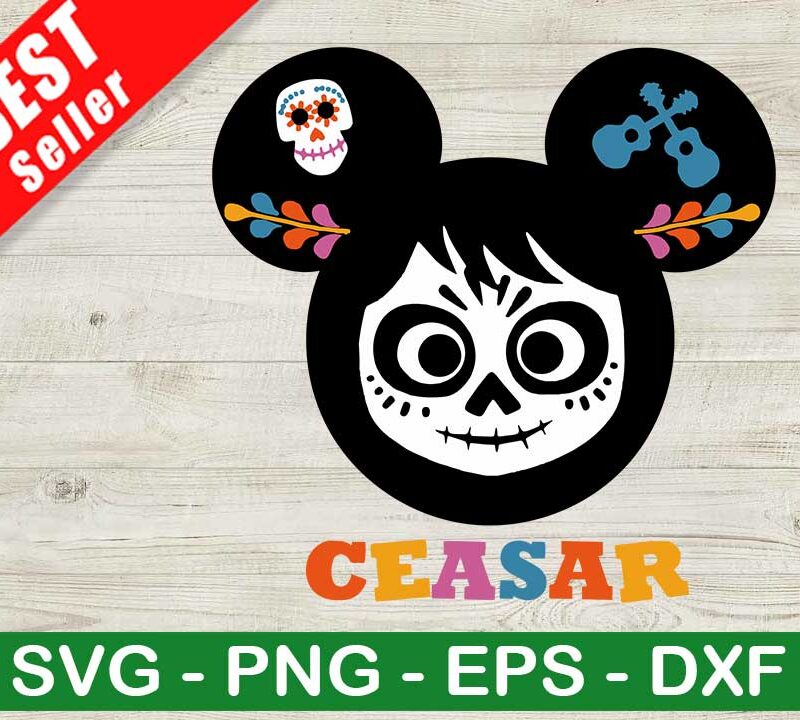 Coco Mickey Head Day Of The Dead SVG
