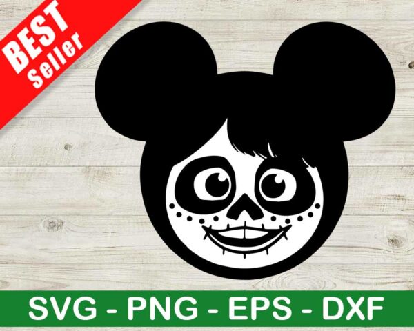 Disney Coco Mickey Head SVG, Disney Coco SVG, Coco Disney Movies SVG