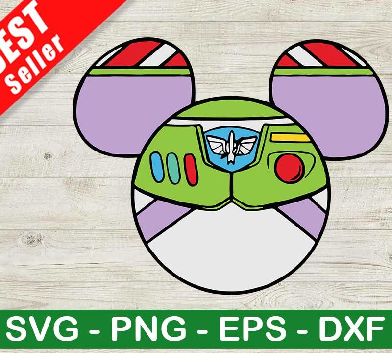 Buzz Lightyear Mickey Head SVG