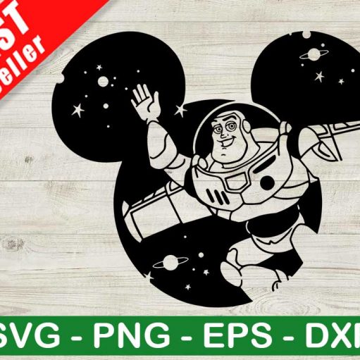 Buzz Lightyear Mickey Head SVG, Buzz Lightyear SVG, Toy Story SVG