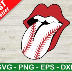Baseball Tongue Lips SVG