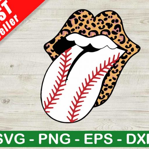 Baeball Leopard Lips SVG