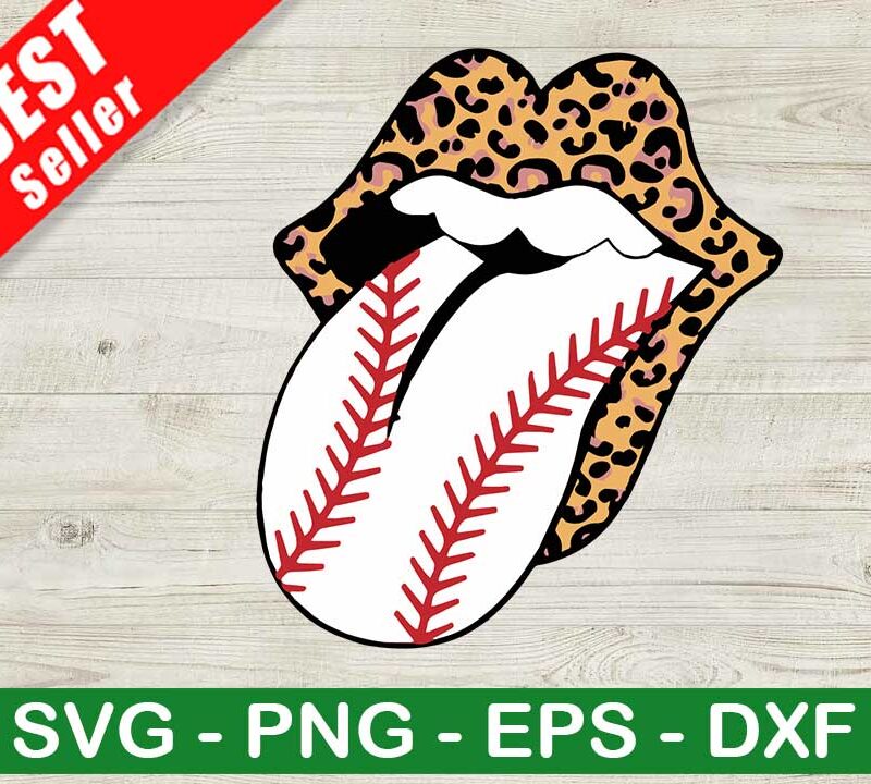Baeball Leopard Lips SVG