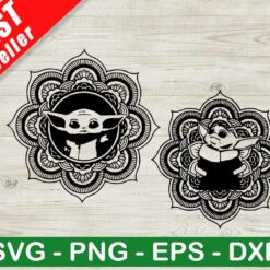 Mandala Baby Yoda SVG