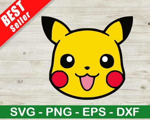 Cute Pikachu Face SVG