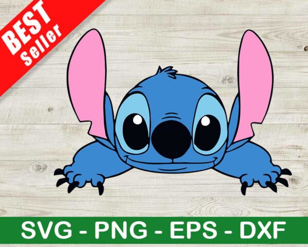 Cute Stitch Face SVG
