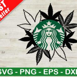 Cannabis Starbucks Coffee Logo SVG