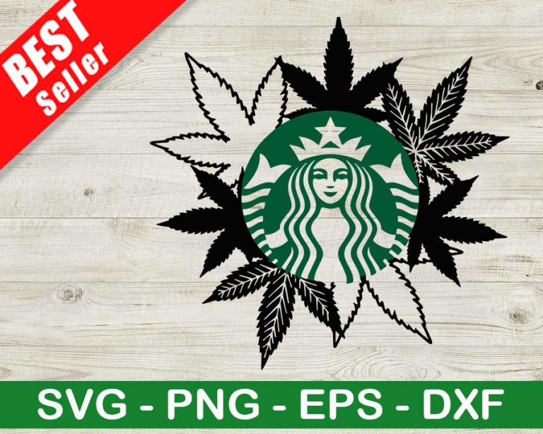 Cannabis Starbucks Coffee Logo SVG