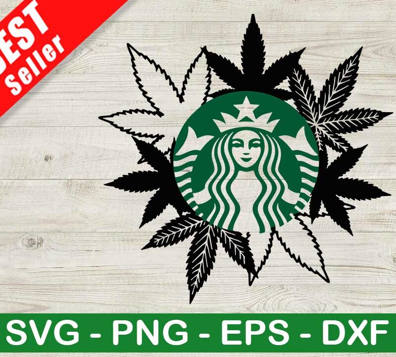 Cannabis Starbucks Coffee Logo SVG