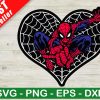 Spiderman Heart SVG