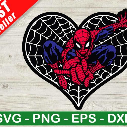 Spiderman Heart SVG, Spiderman SVG, Super Hero SVG, Marvel SVG