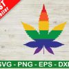 LGBT Weed Leaf SVG