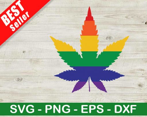 LGBT Weed Leaf SVG