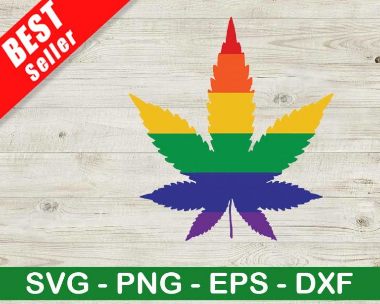 LGBT Weed Leaf SVG