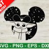 Baby Yoda Mickey Head SVG
