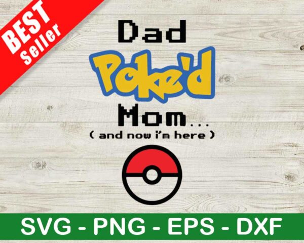 Pokemon Dad Pokemon Mom SVG, Pokemon SVG, Mother's Day SVG