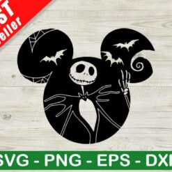 Jack Skellington Mickey Ears SVG