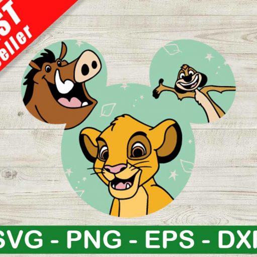 Lion King Mickey Head SVG