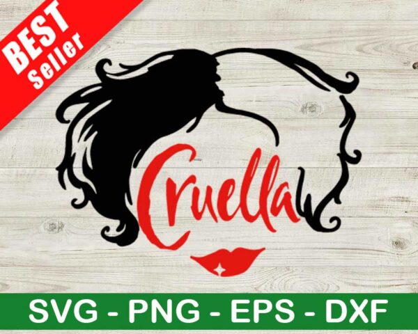 Cruella Face SVG