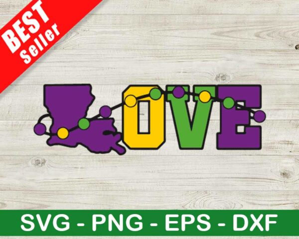 Mardi Gras Love SVG