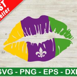 Mardi Gras Lips SVG