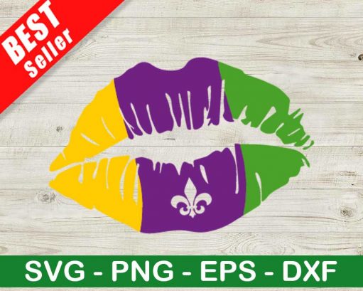 Mardi Gras Lips SVG