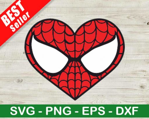 Spiderman heart SVG