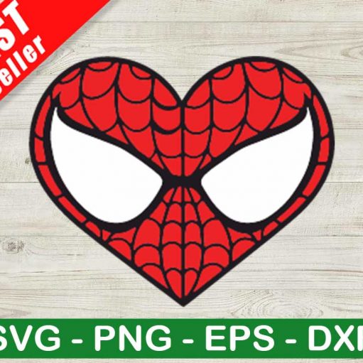 Spiderman heart SVG