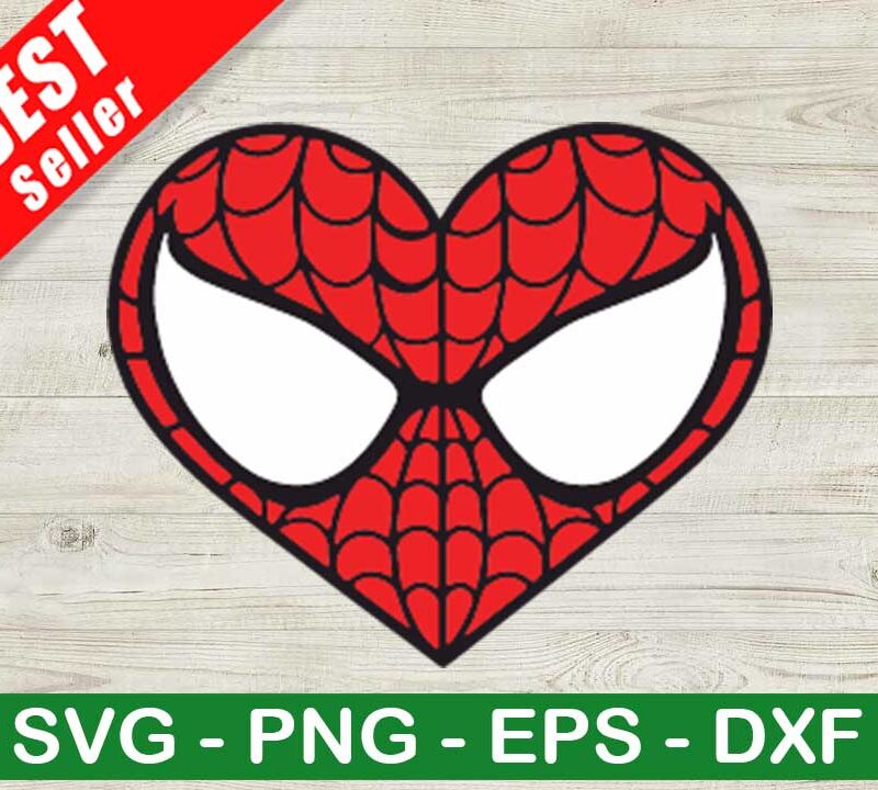 Spiderman heart SVG