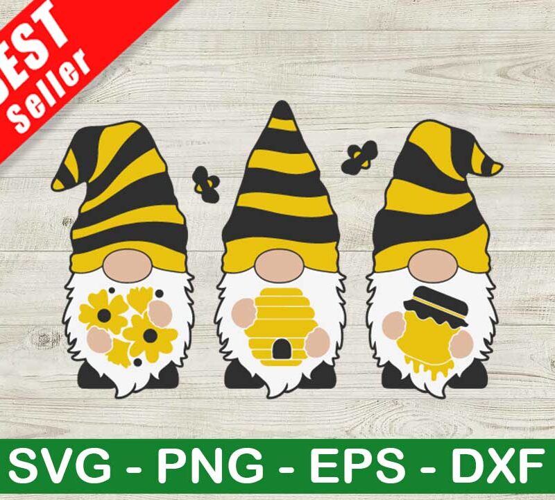 Three Gnomes Bee SVG