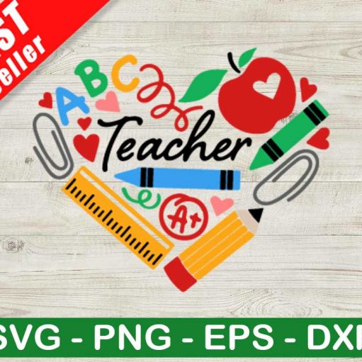 Teacher Heart SVG