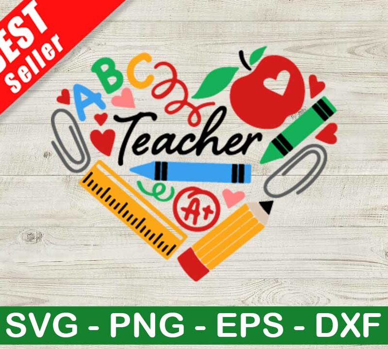 Teacher Heart SVG