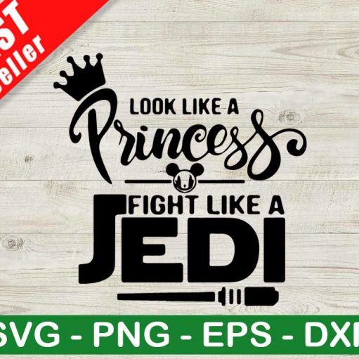 Look Like Princess Fight Like Jedi SVG, Disney Star Wars SVG, Disney SVG