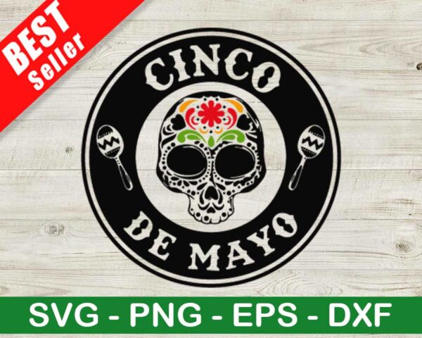 Cinco De Mayo Skull SVG