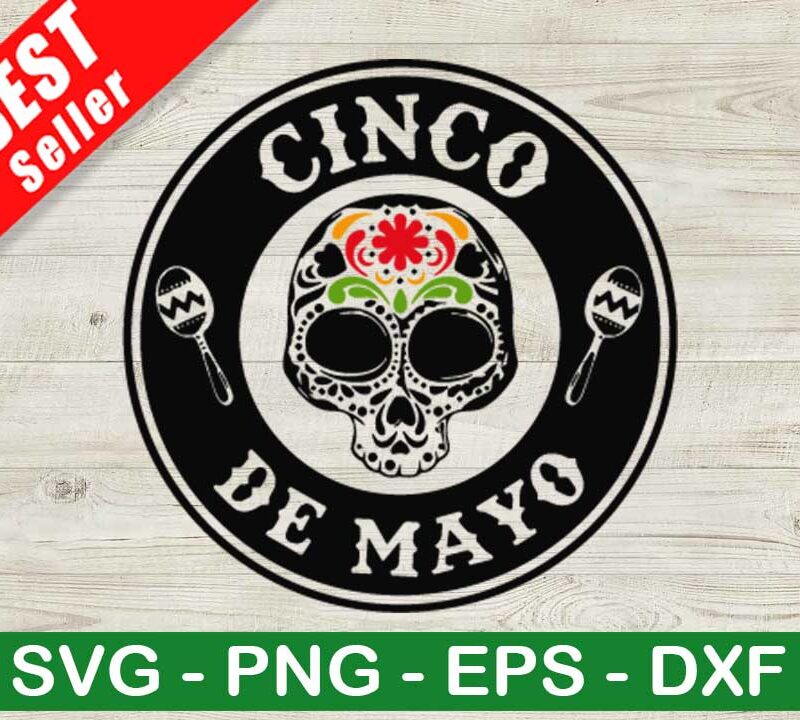 Cinco De Mayo Skull SVG