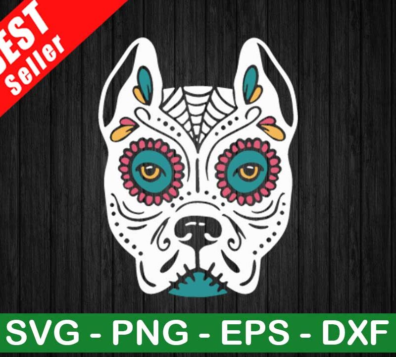 Sugar Skull Dog SVG