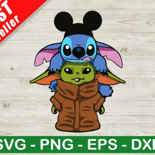 Stitch And Yoda Friends SVG