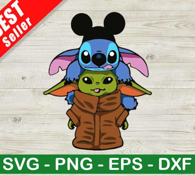 Stitch And Yoda Friends SVG
