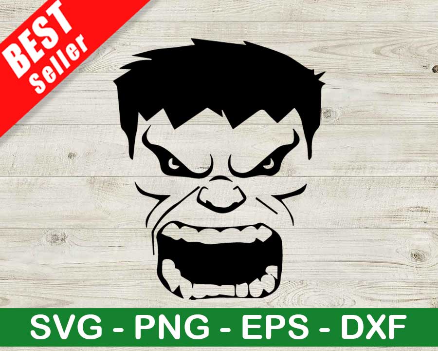 The Hulk Face SVG, Hulk SVG, Superhero SVG