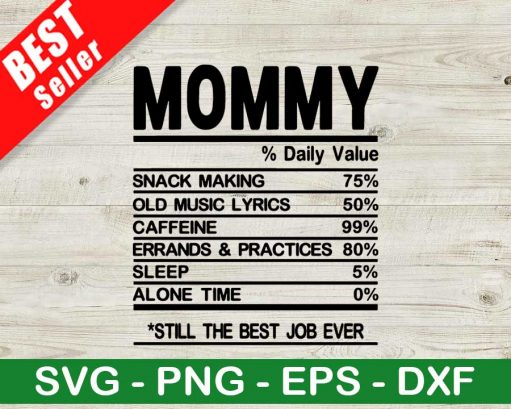 Mommy Nutrition Facts SVG