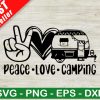 Peace Love Camping SVG