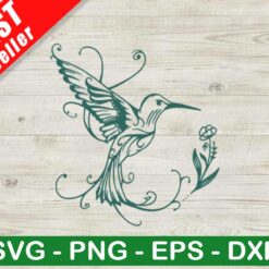 Hummingbird Wreath SVG