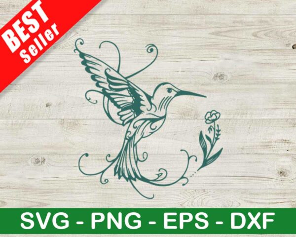Hummingbird Wreath SVG
