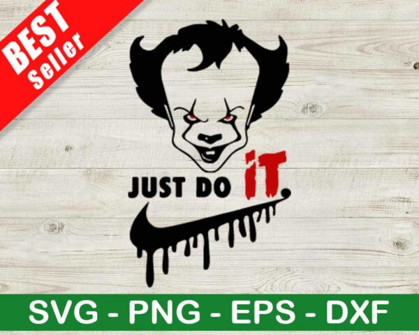 Pennywise Just Do It SVG, Pennywise SVG, Nike Logo SVG