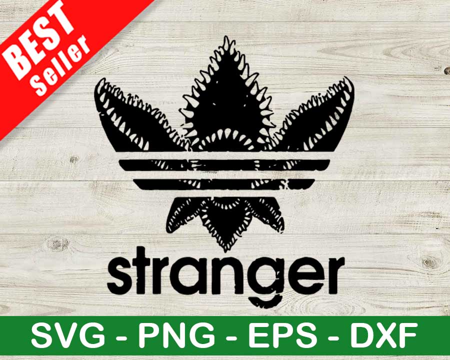 Diez Remo fondo Stranger Things Adidas Logo SVG, Stranger Things SVG, Adidas Logo SVG