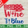 Red Wine And Blue Svg