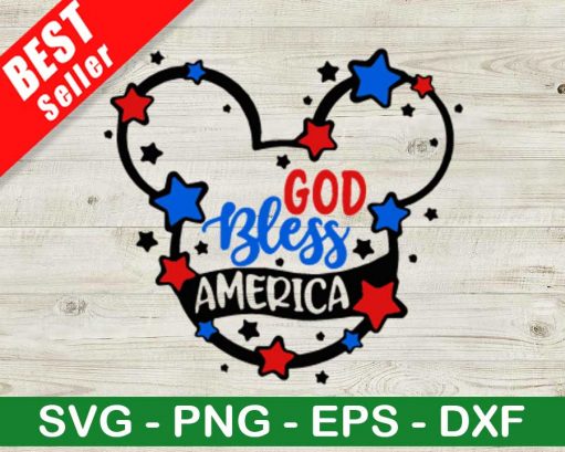 Disney God Bless America SVG