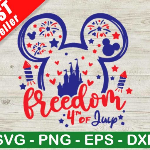 Freedom 4th Of July Mickey Head SVG