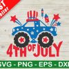 4th Of July Monster Truck SVG