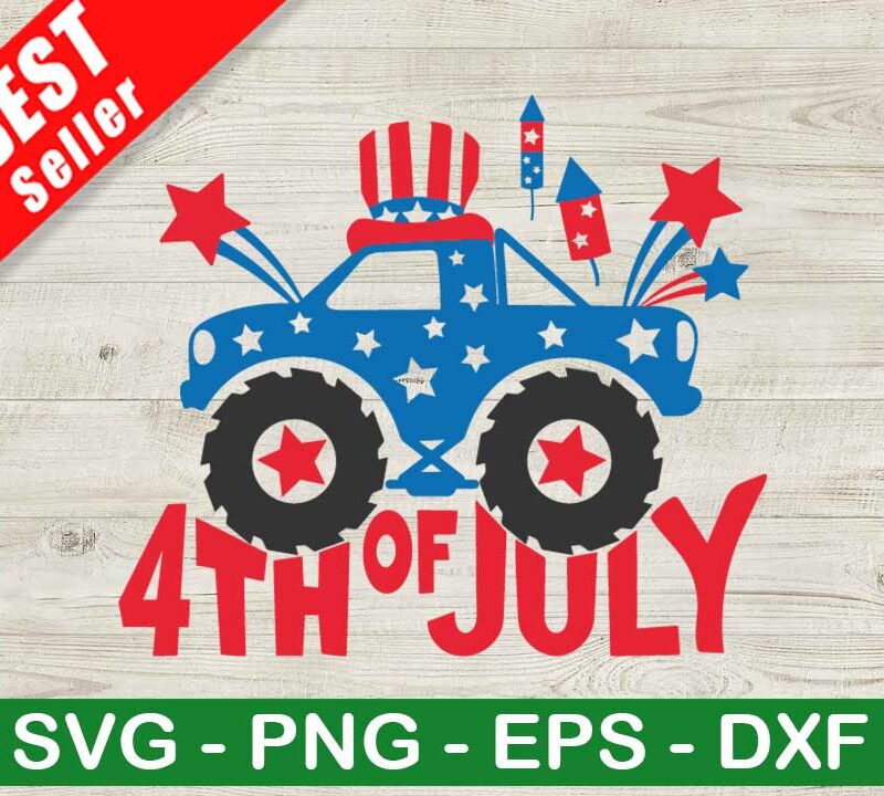 4th Of July Monster Truck SVG